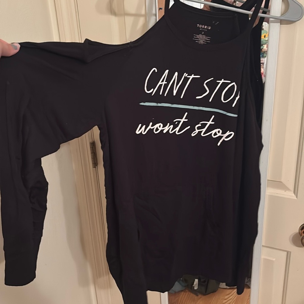 Workout, Off the shoulder Sweatshirt